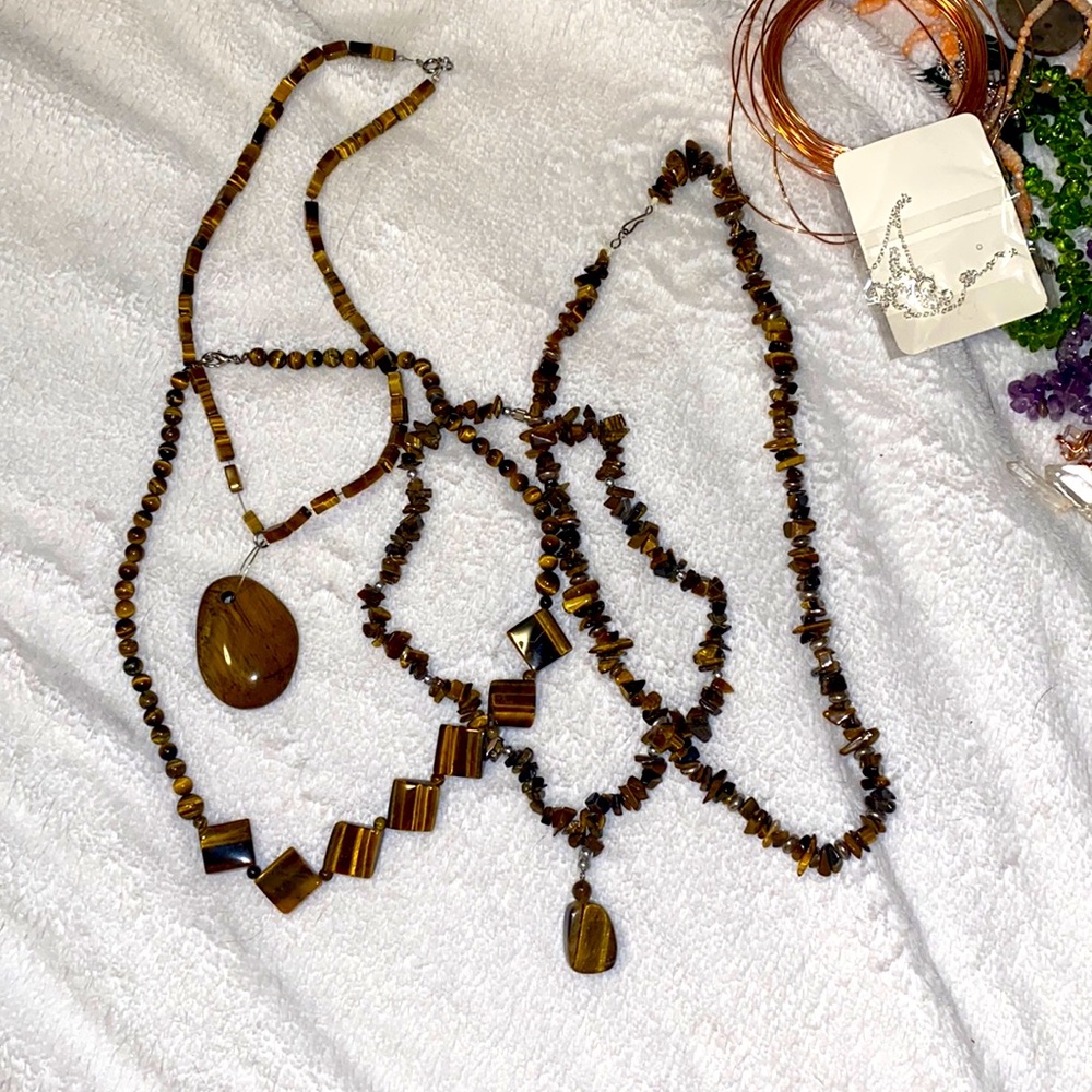 Tigers eye necklaces 4 total